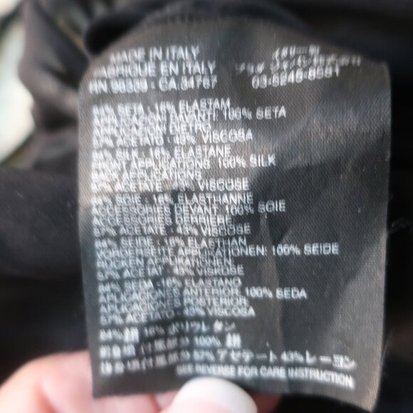 Womens Prada Black Silk Blend Semi Sheer Dress 44 EU/US 8 - Picture 10 of 10